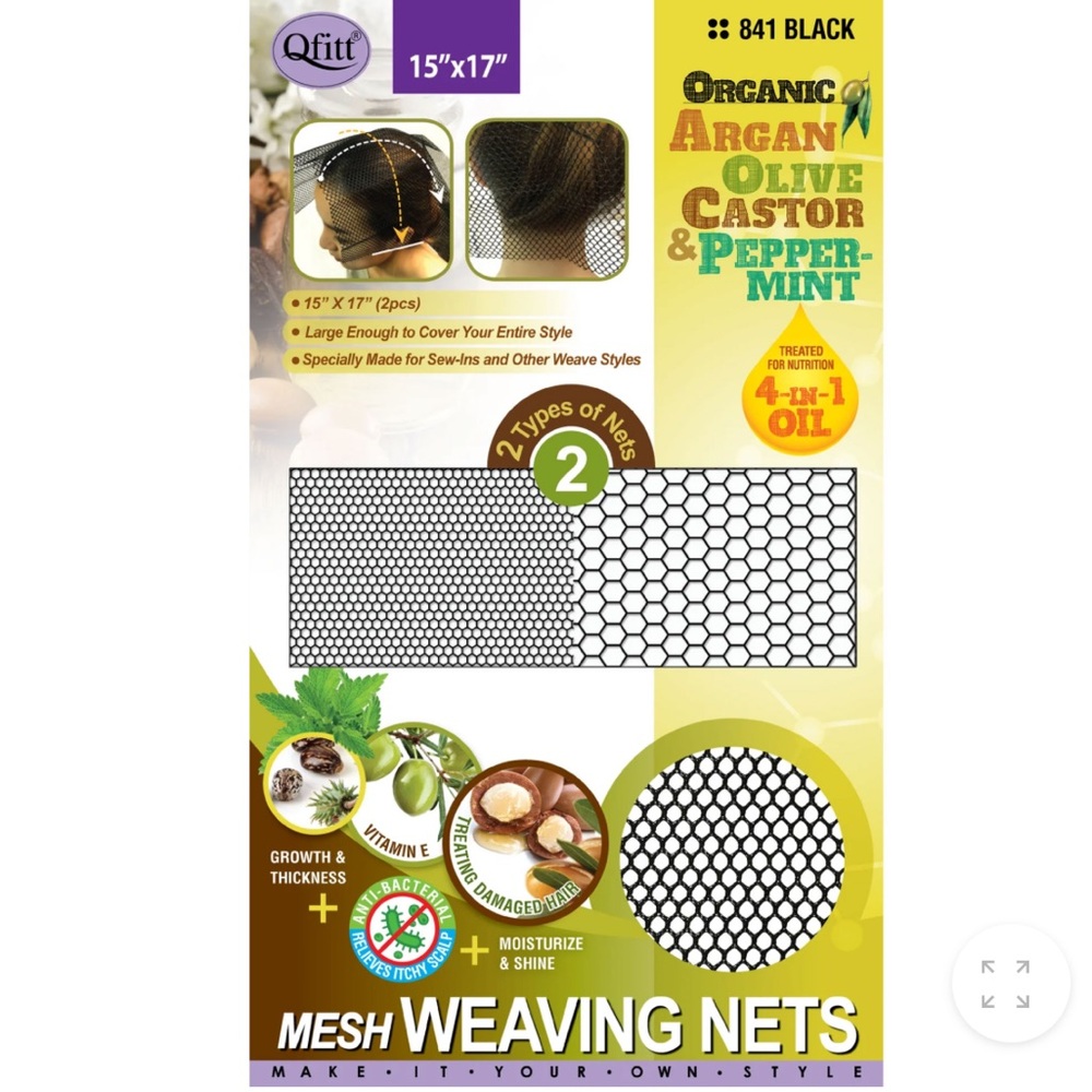 Qfitt Mesh Weaving Nets 15x17 Black